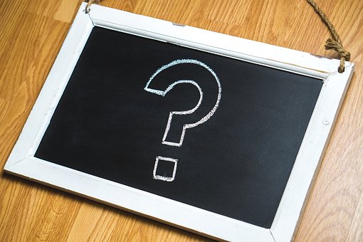 question mark on blackboard