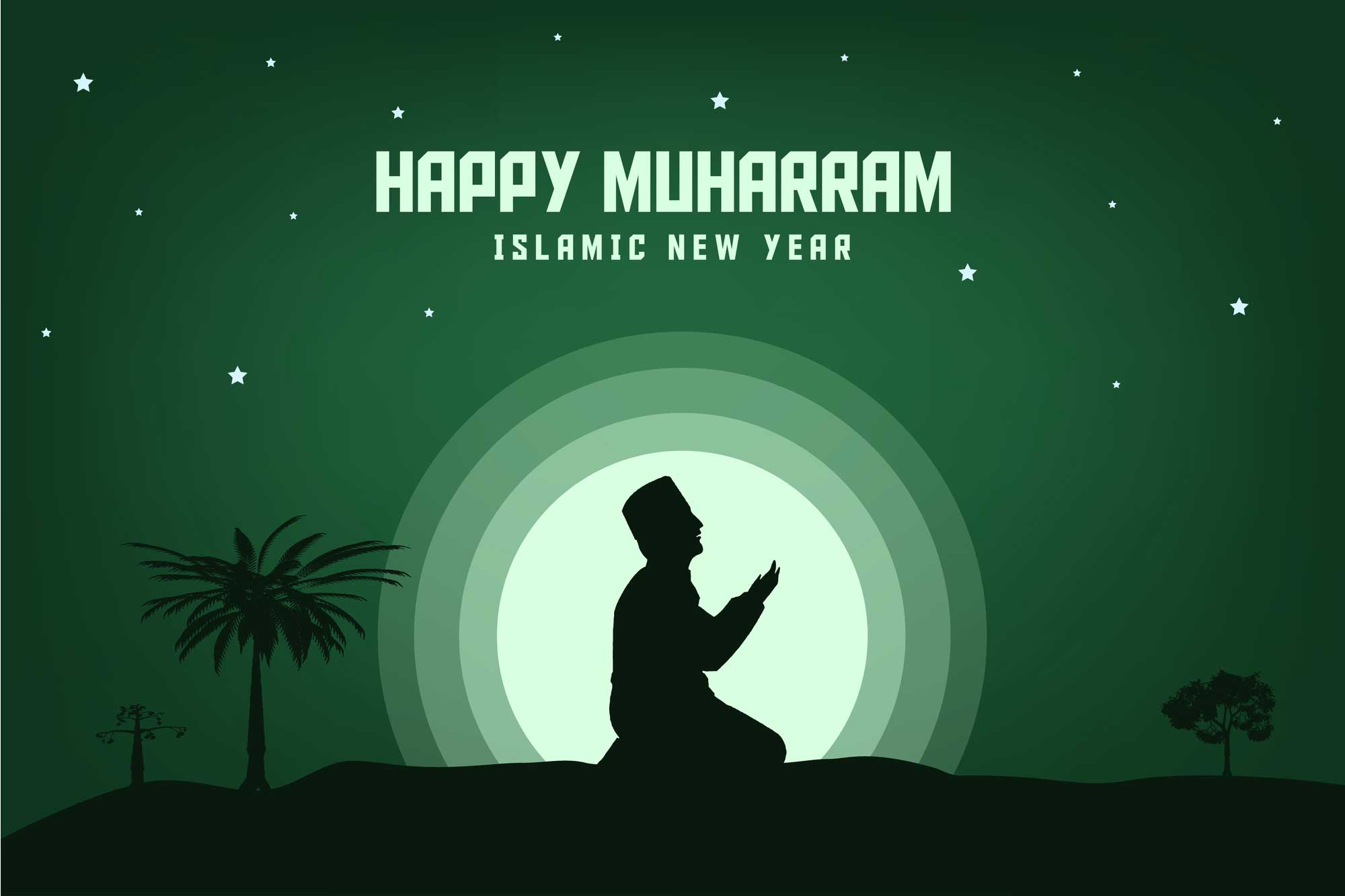 Muslim man making duaa