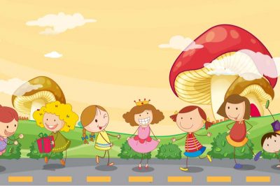 kids playing at the roadside