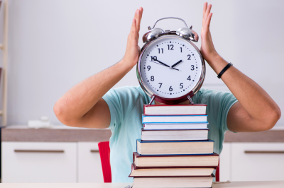 student preparing for exam